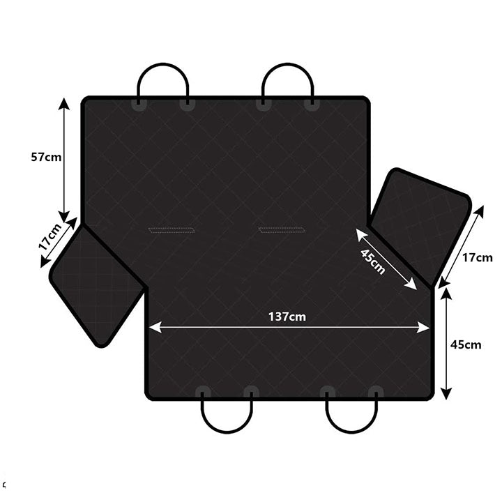 Auto Rückbankschutz - Schütze deine Autositze vor Kratzern und Schmutz - Breite Variante